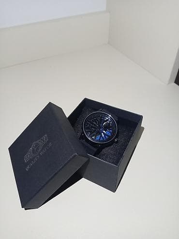 Qara korpuslu kişi qol saatı – hədiyyə qutusu ilə - Minimalist skelet