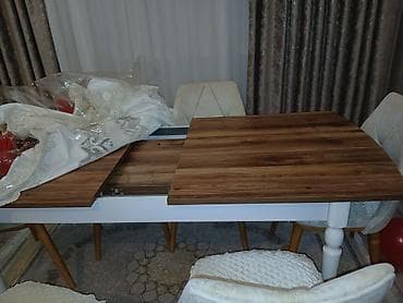 salon stulu: Qonaq otağı üçün, Yeni, Açılan, Dördbucaq masa, 6 stul — 1