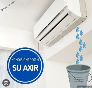 Kondisoner quraşdırılması yuyulub təmizlənməzi sökülüb yerinin