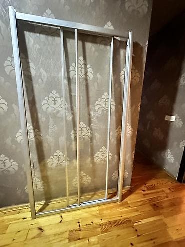 paneler: Alüminium çərçivəli sürüşmə şüşə bölmə/qapı paneli - Material: gümüş — 2