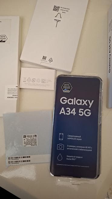 galaksi electronics: Samsung Galaxy A34 5G, 128 GB, rəng - Gümüşü, Barmaq izi, Face ID — 6