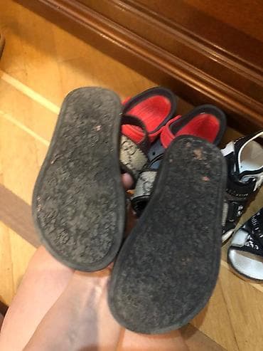 terlik: Uşaq ayaqqabıları - 6 cüt uşaq ayaqqabısı və sandal: 1) Tünd mavi — 6