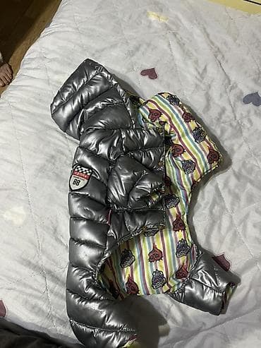 tech fleece: Gümüşü rəngli, kapüşonlu şişmə heyvan jileti. - İkiüzlü dizayn — 1