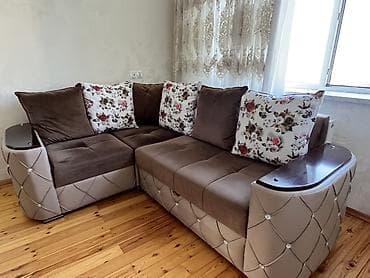 Künc divan, İşlənmiş, Açılan, Bazasız, Vеlur parça, Çatdırılma yoxdur — 1