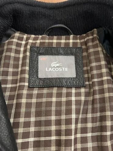 демисезонные кожаные мужские куртки: Lacoste kişi dəri gödəkçə - Brend: Lacoste - Ölçü: 56 (etiketdə 56/7 — 1