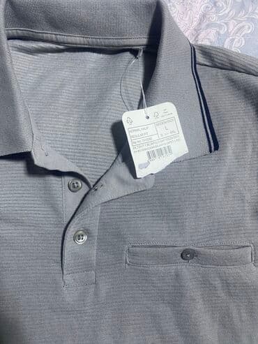 kisi koynekleri klassik: Boz rəngli kişi polo köynəyi - Dizayn: Klassik polo yaxalı, üç — 2