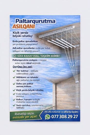 Paltarqurutma asılqanı – kiçik məkanda maksimum rahatlıq üçün müasir