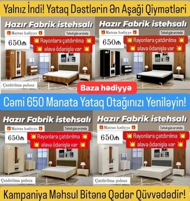 qiz ucun kravatlar: 2 təknəfərlik çarpayı, Termo, Komod, Dolab, Azərbaycan, Yeni — 1