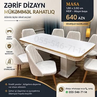 kamp evi: Düz masa, Qonaq otağı üçün, 6 nəfər, Açılmayan — 1