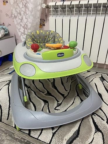 çəliklər: Chicco uşaq gəzdirici (walker) - Rəng: boz-yaşıl, naxışlı yumşaq — 2