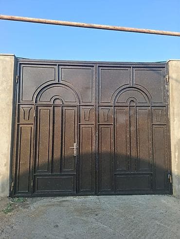 dəmir setkalar: Dəmir Həyət darvazası, Mexaniki, Qapı ilə, rəng - Qara — 1