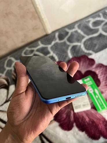 telefonlar yeni: Xiaomi 64 GB, rəng - Göy, 
 Barmaq izi, Face ID — 8