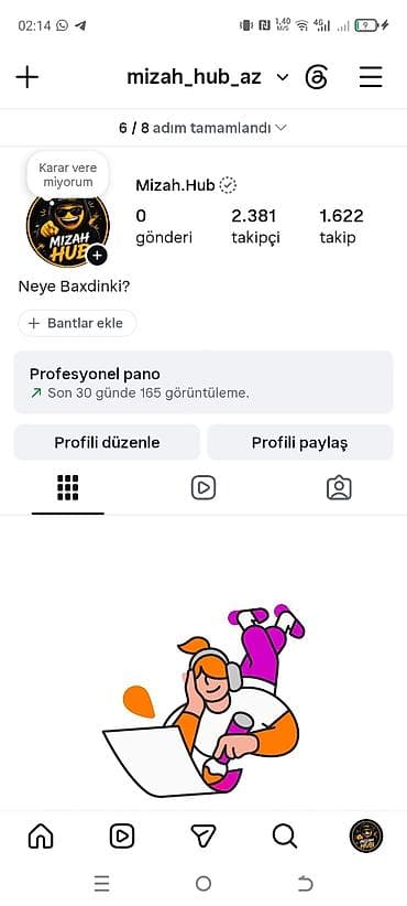 Digər xidmətlər: Xidmət: Instagram səhifəsi – Mizah.Hub Təsvir: - Mövzu: yumor — 1