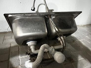 Mətbəx üçün ikigözlü paslanmayan polad lavabo dəsti - Material — 1