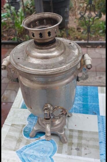 çaydan çaynik: Klassik metal samovar - Material: qalın metal/korpus, dekorativ — 1