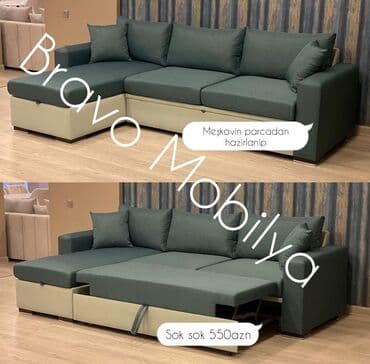 divan krovat: Künc divan, Yeni, Açılan, Bazalı, Parça, Ödənişli çatdırılma — 7