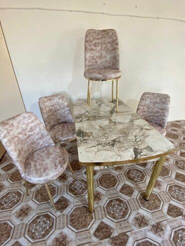 Masa və oturacaq dəstləri: Mətbəx üçün, Yeni, Açılan, Dördbucaq masa, 4 stul — 5