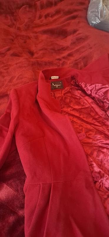 paltolar 2024: Palto, rəng - Qırmızı — 3