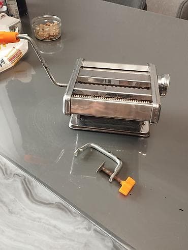 polad qazan: Əl ilə işləyən makaron xəmirı yayma və kəsmə aparatı - Paslanmayan — 3