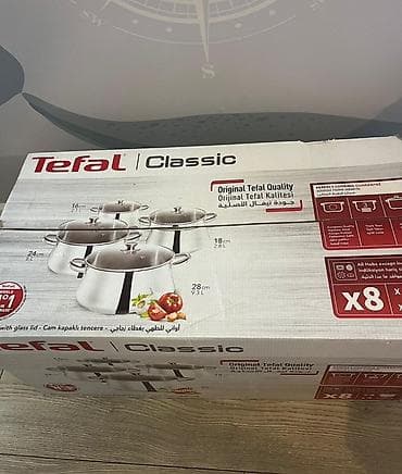 tefal qiyməti: Qazan, rəng - Gümüşü, Paslanmayan polad, Tefal — 2