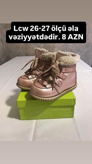 əyaqabi: Rəng - Çəhrayı Botinkalar, Ölçü: 26, Qız üçün — 8