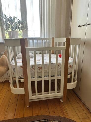 tuya ağacı: Oğlan və qız üçün, Yeni, Yumru, Beşik, Dəst ilə, Matras ilə, Yellənmə mexanizmsiz — 2