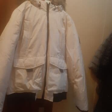 oğlan sepləri: Oğlan üçün kapşyonkalı ağ.kurtka, tezed i, qalındı — 1