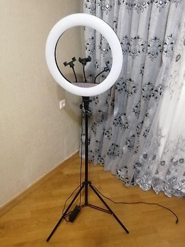 60x60 led panel: LED halqa işıq komplekti – tripod və telefon tutacaqları ilə - 45–50 — 2