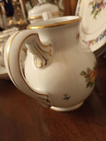 cay dəstləri: Çay dəsti, rəng - Ağ, Farfor, 6 nəfərlik, Almaniya — 6