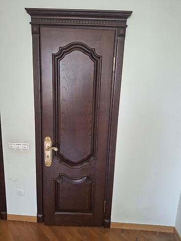 qoz: Klassik üslubda massiv ağac qapılar dəsti - Material: qalın massiv — 3