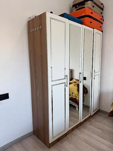Двуспальная кровать, Шкаф, 2 тумбы, Азербайджан, Б/у — 3