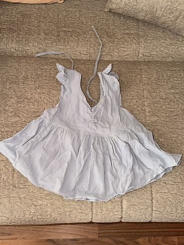 Açıq boz rəngli qadın bluz-tunika - xs-s-m-l razmere olar, dalinda — 1