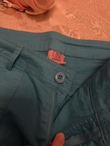 kadın: Kadannu brendi qadın şalvarı - Rəng: firuzə/mavi-yaşıl ton - Model — 3