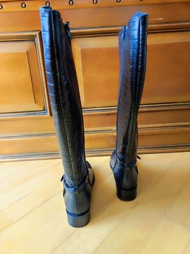 qadin botlari: Uzunboğaz, Ölçü: 38, rəng - Qara, Yeni — 2