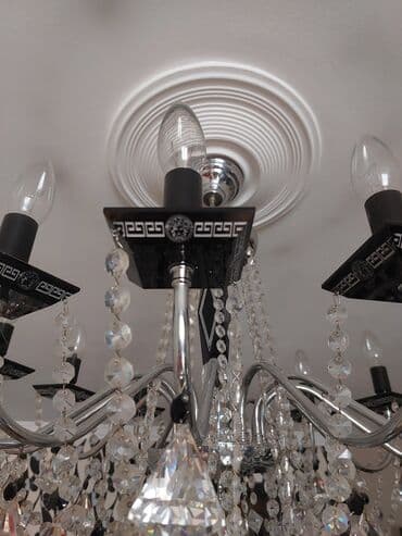 чешская люстра: Çılçıraq, 10 və daha çox lampa, Xrustal — 3