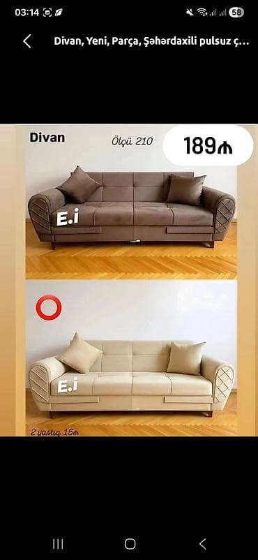 bulud mebel: Divan, Açılan, Bazalı, Parça, Ödənişli çatdırılma — 3