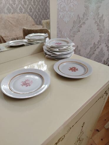 Birdəfəlik qablar: Boşqablar, rəng - Ağ, Farfor — 2