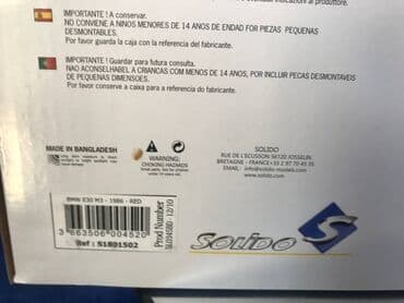 metbex tavan modelleri: Коллекционная модель BMW M3 E30 Coupe red 1990 SOLIDO Art : S1801502 — 7