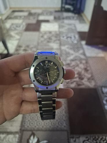gumus qolbaqlar kisi ucun: Наручные часы, Hublot, цвет - Черный — 6