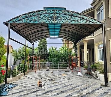 Dekorativ dəmir konstruksiyalı naves və darvazaüstü örtüklərin lalafo.az -da Dekorativ dəmir konstruksiyalı naves və darvazaüstü örtüklərin