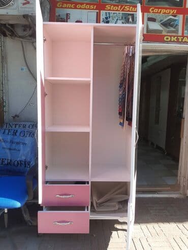 шкаф в зал: 2 qapılı dolab sifarişlə hazırlanır rəng seçimi var 🌈 ölçü En 90 sm — 2