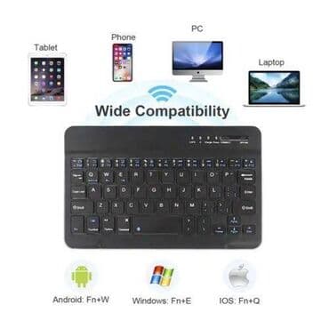 mini klaviatura: Bluetooth Klaviatura və siçan dəsti qara Mini klaviatura — 2