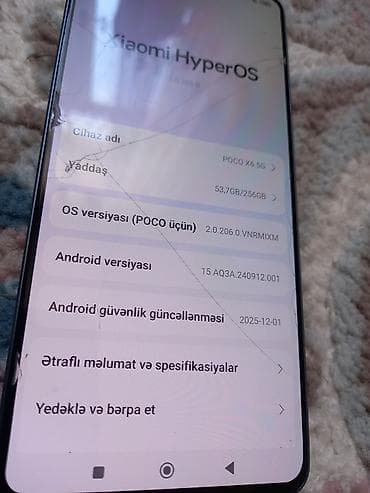 poco f6 azerbaycan: Poco X6 Pro 5G, 256 GB, rəng - Göy, Face ID — 6