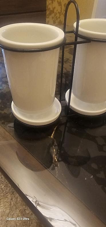 dis tortu: İki bölməli keramika gasiglog qab dəsti – damcılı filtrli - Məhsul: 2 — 3