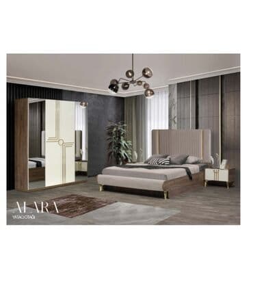 угловая тумба: Двуспальная кровать, 2 тумбы, Турция, Новый — 1