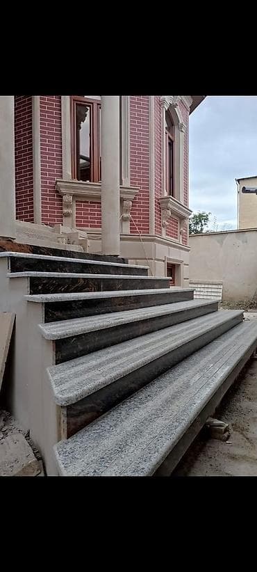 Укладка плитки: Mərmər və qranit işləri – pilləkən, masaüstü və tezgah - Dizayn: Qara — 10