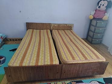 2 ci əl çarpayılar: Təknəfərlik çarpayı, Bazasız, Matras ilə, Siyirməsiz — 1