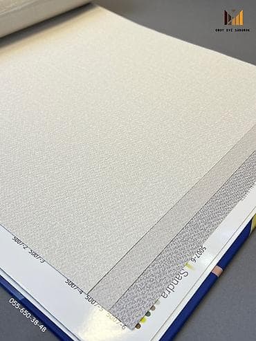 İşıq krem, bej və açıq boz tonlarda teksturalı divar kağızları — 5