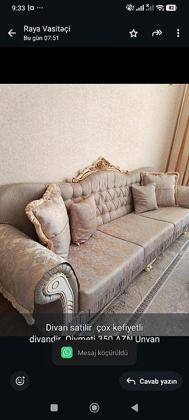 divan satisi: Divan satilir çox kefiyetli divandir .Qiymeti 350 AZN Unvan Sumqayit — 1