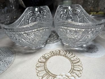 Təmiz xrustaldır Kəsimli şüşədən 2 ədəd salat/qəlyanaltı qabı dəsti - lalafo.az -da Təmiz xrustaldır Kəsimli şüşədən 2 ədəd salat/qəlyanaltı qabı dəsti -